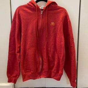 Red McDonald’s hooded sweatshirt